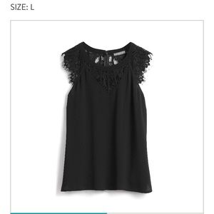 Stitch Fix Briton Ivy Jarred Lace Cap Sleeve Top